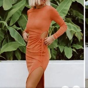 12th Tribe Orange Maxi Dress